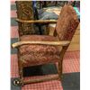 Image 2 : ANTIQUE WOOD FRAMED ARM CHAIR
