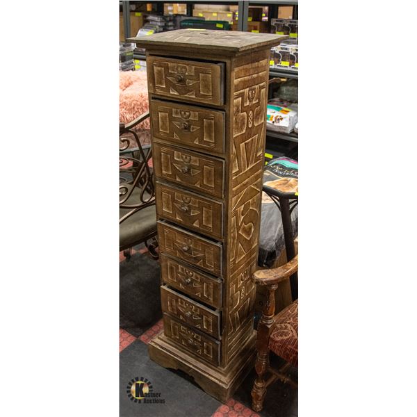 WOOD CARVED VINTAGE CABINET