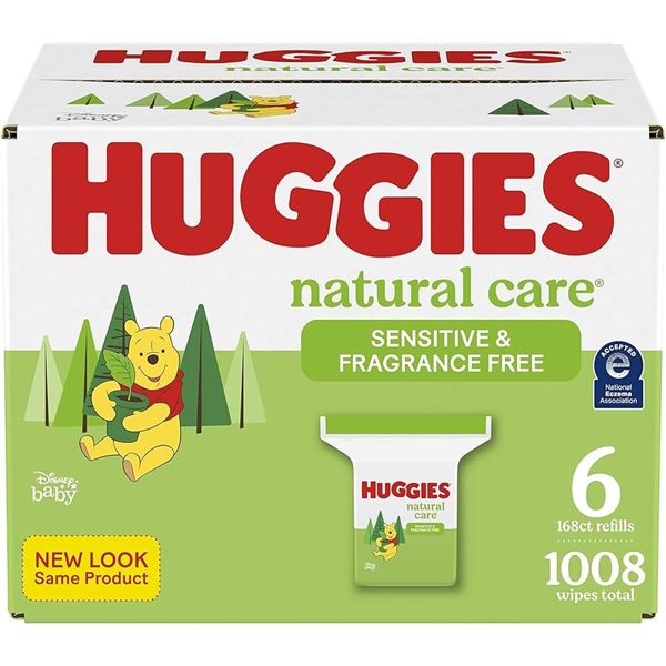 NEW HUGGIES NATURAL CARE PLANT BASED WIPES