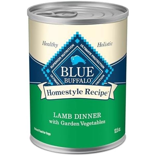 NEW 12 X 12.5 OZ CANS BLUE BUFFALO DOG FOOD