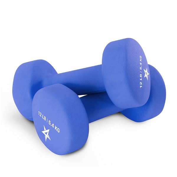 NEW YES4ALL DUMBBELL NEOPRENE 12LBS VIVID DARKBLUE