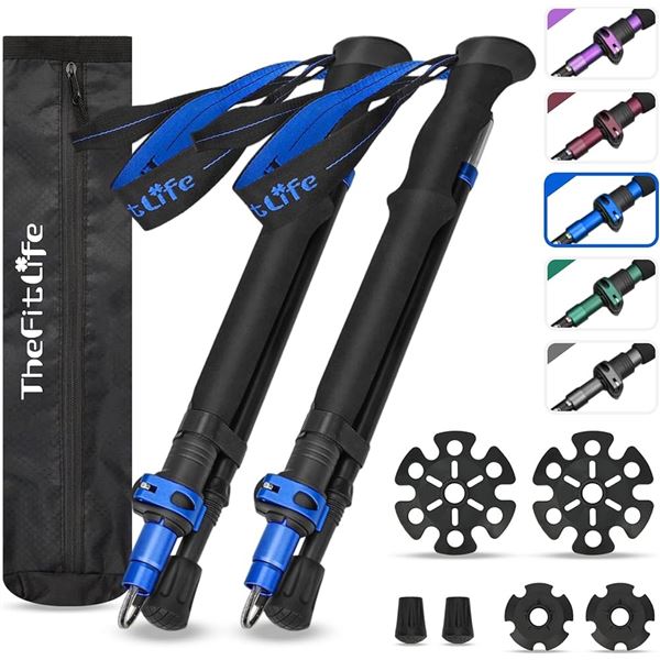 NEW THE FIT LIFE DURALUMIN 3-SECTION TREKKING POLE