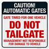 Image 1 : BRAND NEW CAUTION AUTOMATIC GATE SIGN