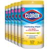 Image 1 : NEW 6 PACK CLOROX DISINFECTING WIPES CRISP LEMON