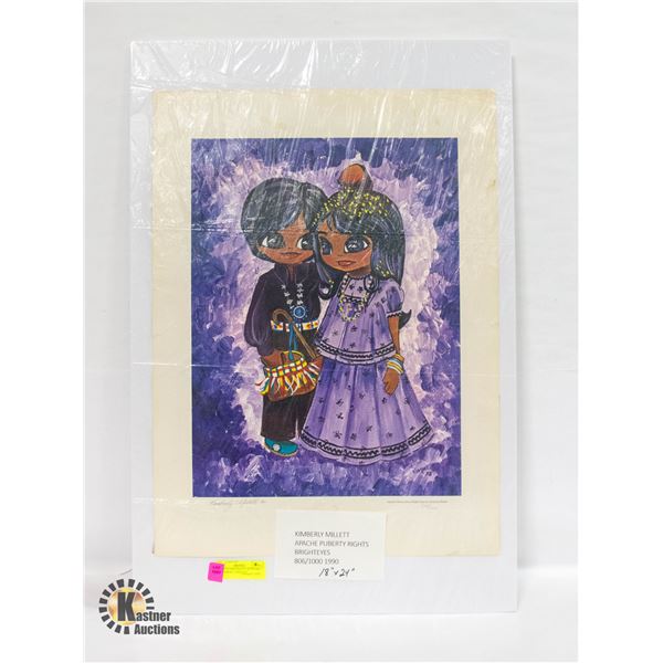 INDIGINEOUS ARTWORK BY KIMBERLY MILLETT 18" X 24"