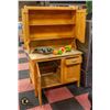 Image 2 : OLD WOODEN KITCHEN CABINET DRAWERS