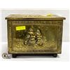 Image 1 : WOOD & BRASS COAL BOX