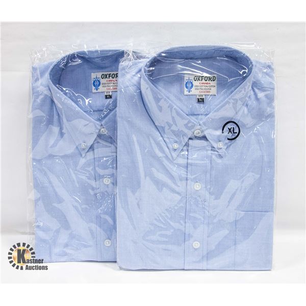 NEW MEN'S OXFORD SHIRTS 2 BLUE XL