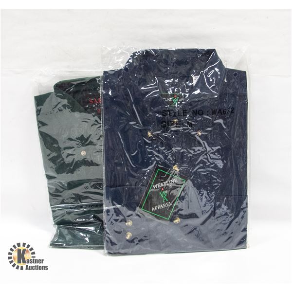 NEW MEN'S SHIRTS 1FOREST GREEN 1NAVY SIZE M