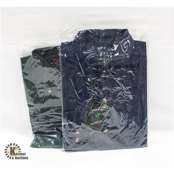 NEW MEN'S SHIRTS 1FOREST GREEN 1NAVY SIZE M