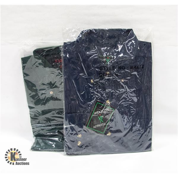 NEW MEN'S SHIRTS 1FOREST GREEN 1NAVY SIZE M