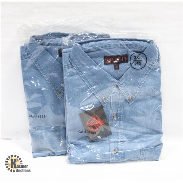NEW MEN'S SHIRTS 2DENIM SIZE 3XL