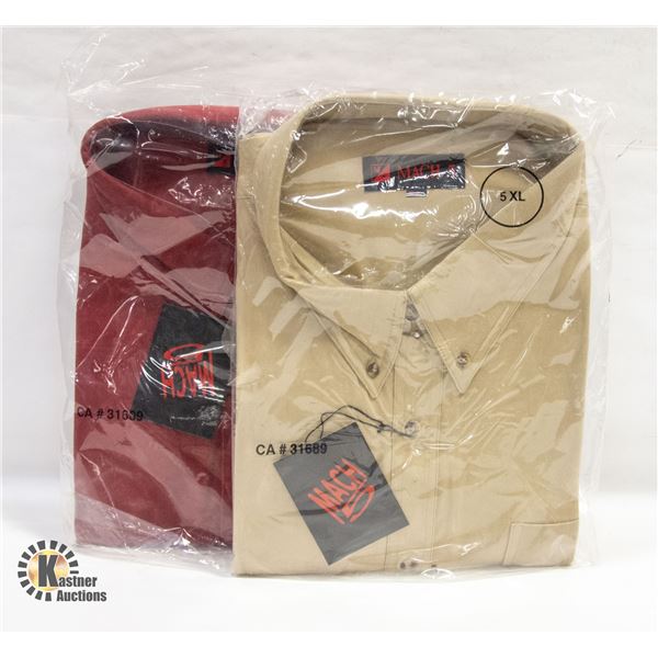 NEW MEN'S SHIRTS 1BURGANDY 1TAN SIZE 5XL