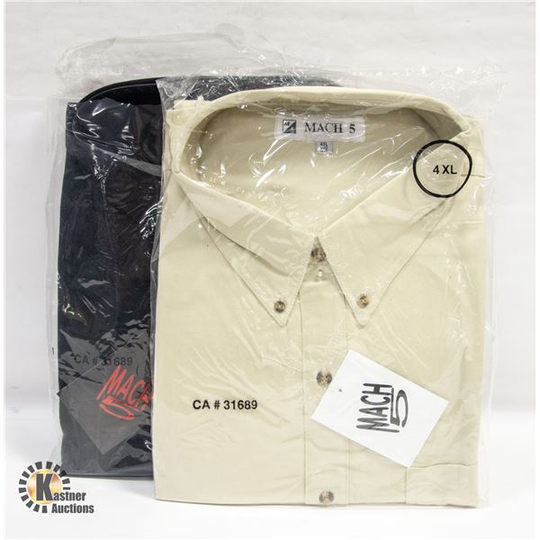 NEW MEN'S SHIRTS 1BLACK 1NATURAL SIZE 4XL