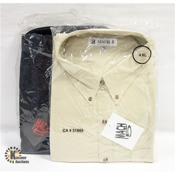 NEW MEN'S SHIRTS 1BLACK 1NATURAL SIZE 4XL
