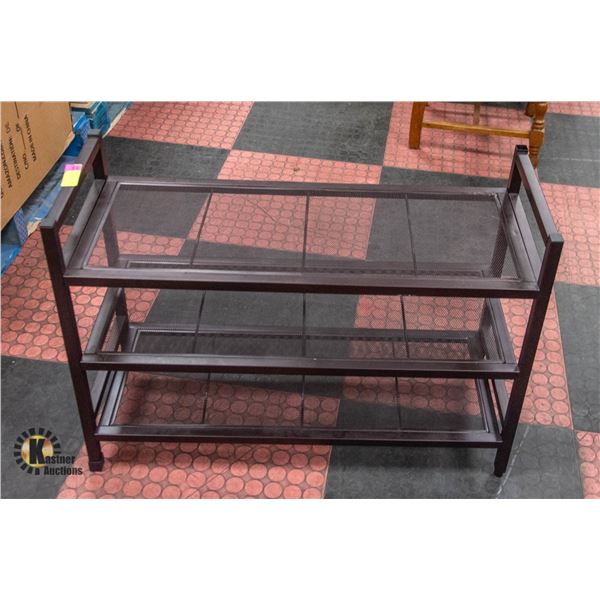 3-TIER METAL SHOE RACK H-22.75" W-12" L-31.5"