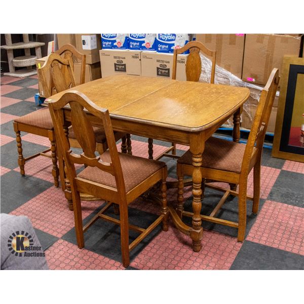 OLD WOODEN DINING TABLE H-30 INCHES