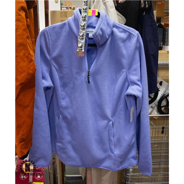 NEW AMAZON ESSENTIALS LARGE PURPLE ZIP UP HOODIE