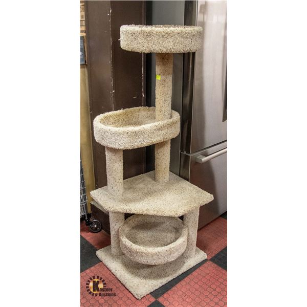 USED 5-TIER CAT WOOD FRAMED CAT HOUSE/SCRATCHING