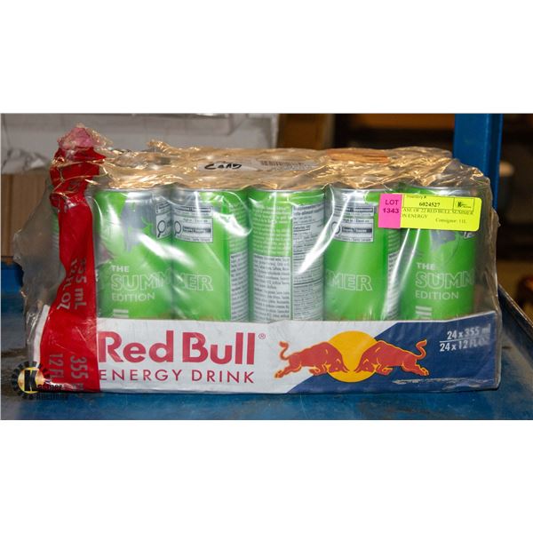 NEW CASE OF 22 RED BULL SUMMER EDITION ENERGY