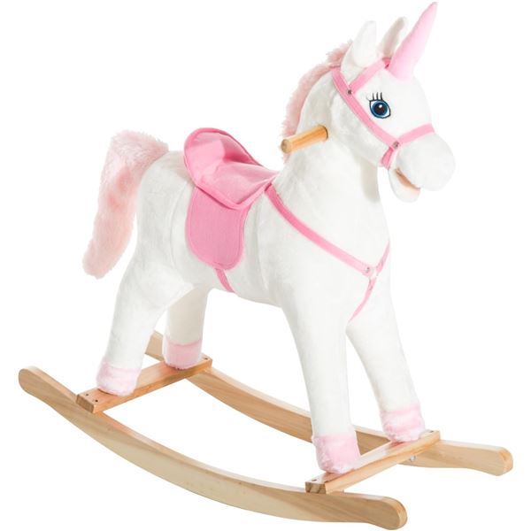 BRAND NEW HAPPY TRAILS UNICORN PLUSH ROCKING HORSE