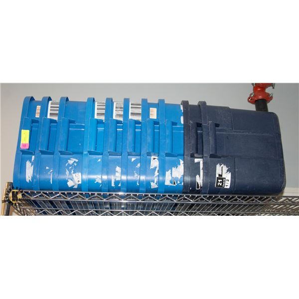 10 USED 14 GAL RUBBERMAID BINS - NO LIDS