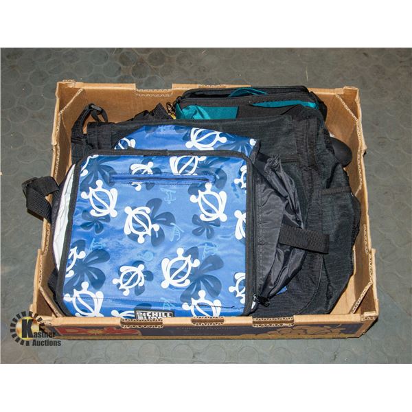 FLAT OF COOLER BAG, LAPTOP BAG AND BLOOD PRESSURE