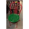 Image 1 : METAL RED AND GREEN CHAIR
