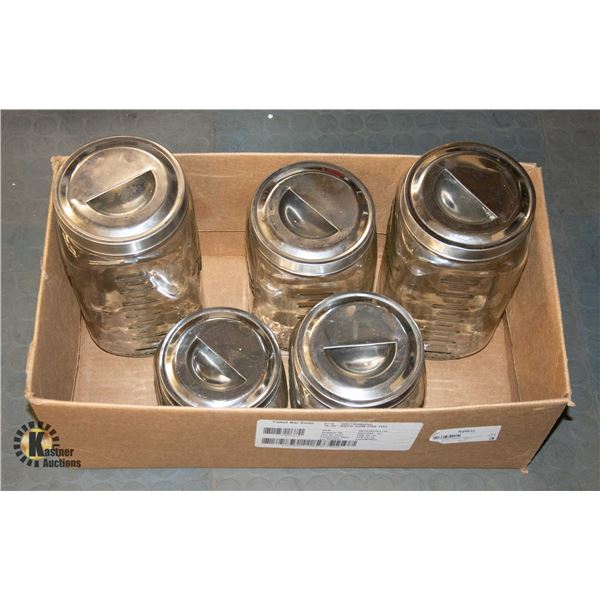 COLLECTION OF LARGE MASON JARS