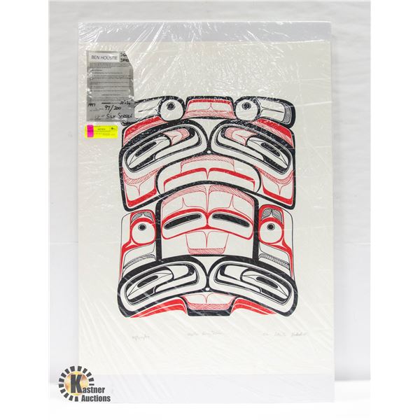 LIMITED EDITION INDIGENOUS ARTWORK BY BEN HOUSTIE