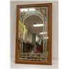 Image 1 : SOLID OAK FRAMED MIRROR 22 INCHES X 36 INCHES