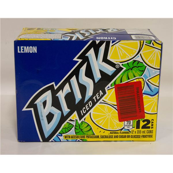 CASE OF 12 LEMON BRISK ICED TEA - 355ML PER CAN