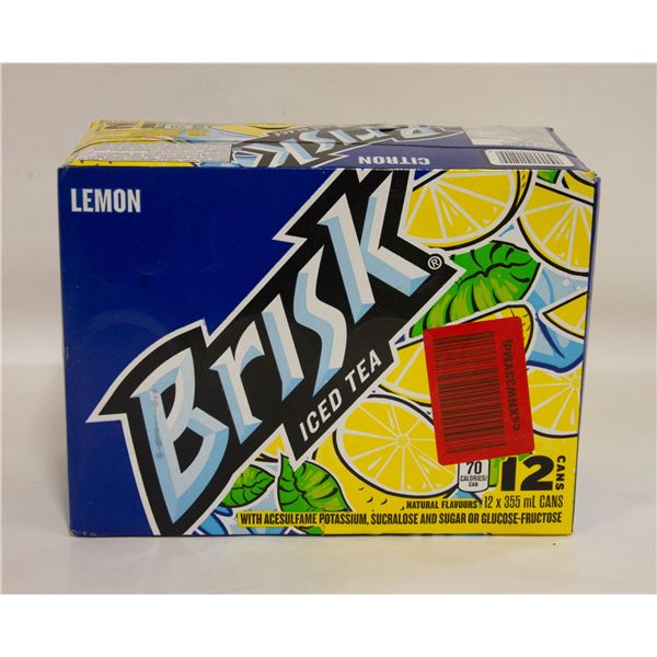 CASE OF 12 LEMON BRISK ICED TEA - 355ML PER CAN