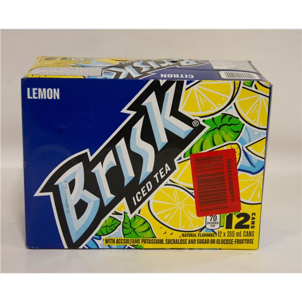 CASE OF 12 LEMON BRISK ICED TEA - 355ML PER CAN