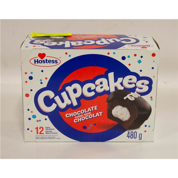 12 HOSTESS CUPCAKES - CHOCOLATE FLAVOUR 480G PER