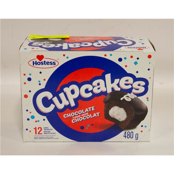 12 HOSTESS CUPCAKES - CHOCOLATE FLAVOUR 480G PER
