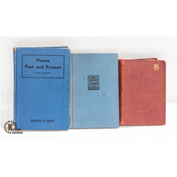 VINTAGE/ANTIQUE 3 POEM BOOKS TEN SELECTED