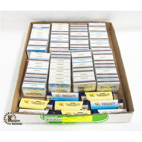 NEW LOT OF CAMEL MATCHES & LIGHTERS