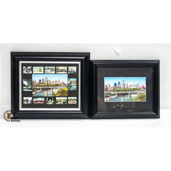 13X11 AND 10X12 BLACK FRAMED CITY
