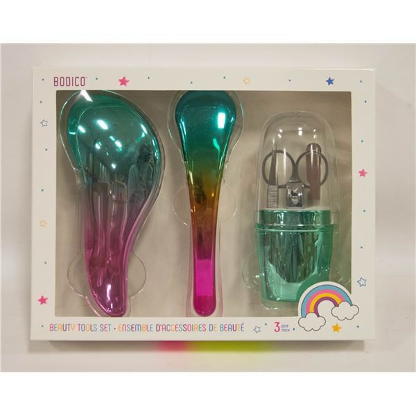 NEW BEAUTY TOOL SET METALLIC COLOURS