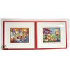 Image 1 : TWO 17X19 FRAMED FLINTSTONES PRINTS