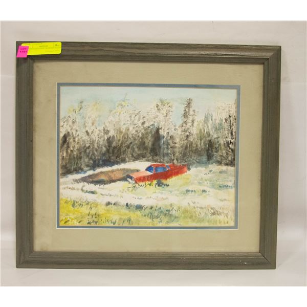 FRAMED ORIGINAL WATER COLOUR WALL