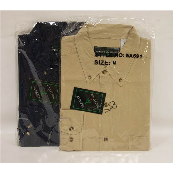 NEW MEN'S SHIRTS 1NAVY 1TAN SIZE M