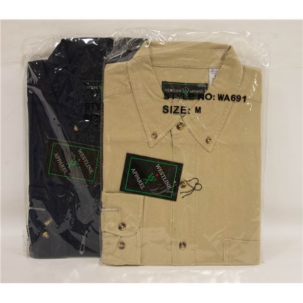 NEW MEN'S SHIRTS 1NAVY 1TAN SIZE M