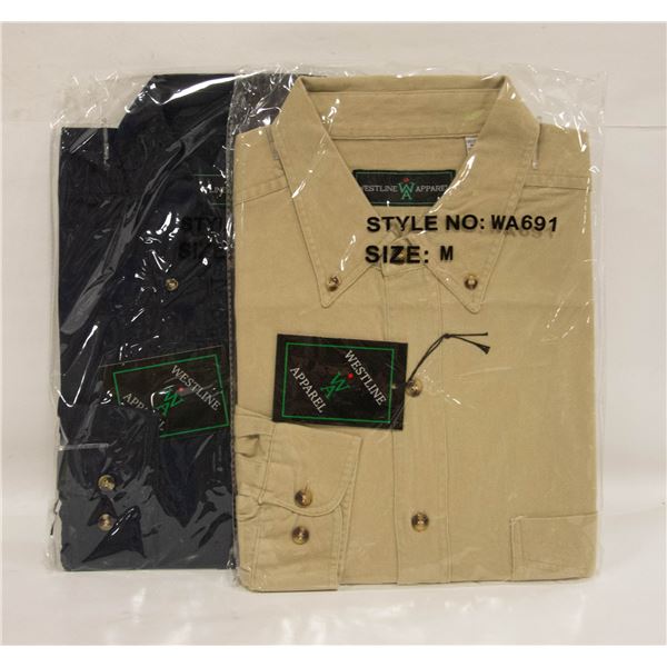 NEW MEN'S SHIRTS 1NAVY 1TAN SIZE M