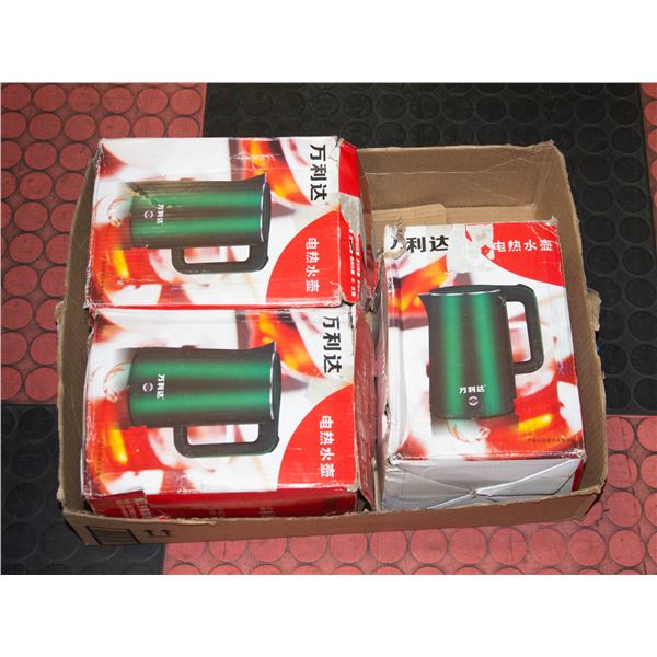 3PK ELECTRIC KETTLES W/INT PLUG