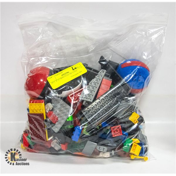 10.5" X 11"-BAG FULL OF LEGO