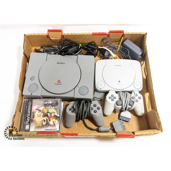 FLAT WITH SONY PLAYSTATION 1 CONSOLE, SONY