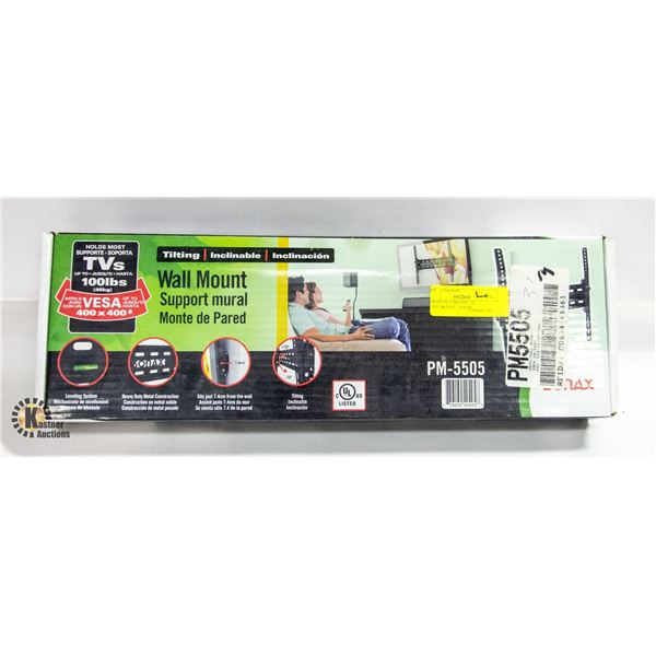 SONAX TILT/INCLINE TV WALL-MOUNT - HOLDS