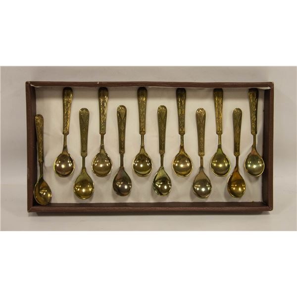 NEW SET OF 12 LAS. MARCO BRASS SILVERPLATED